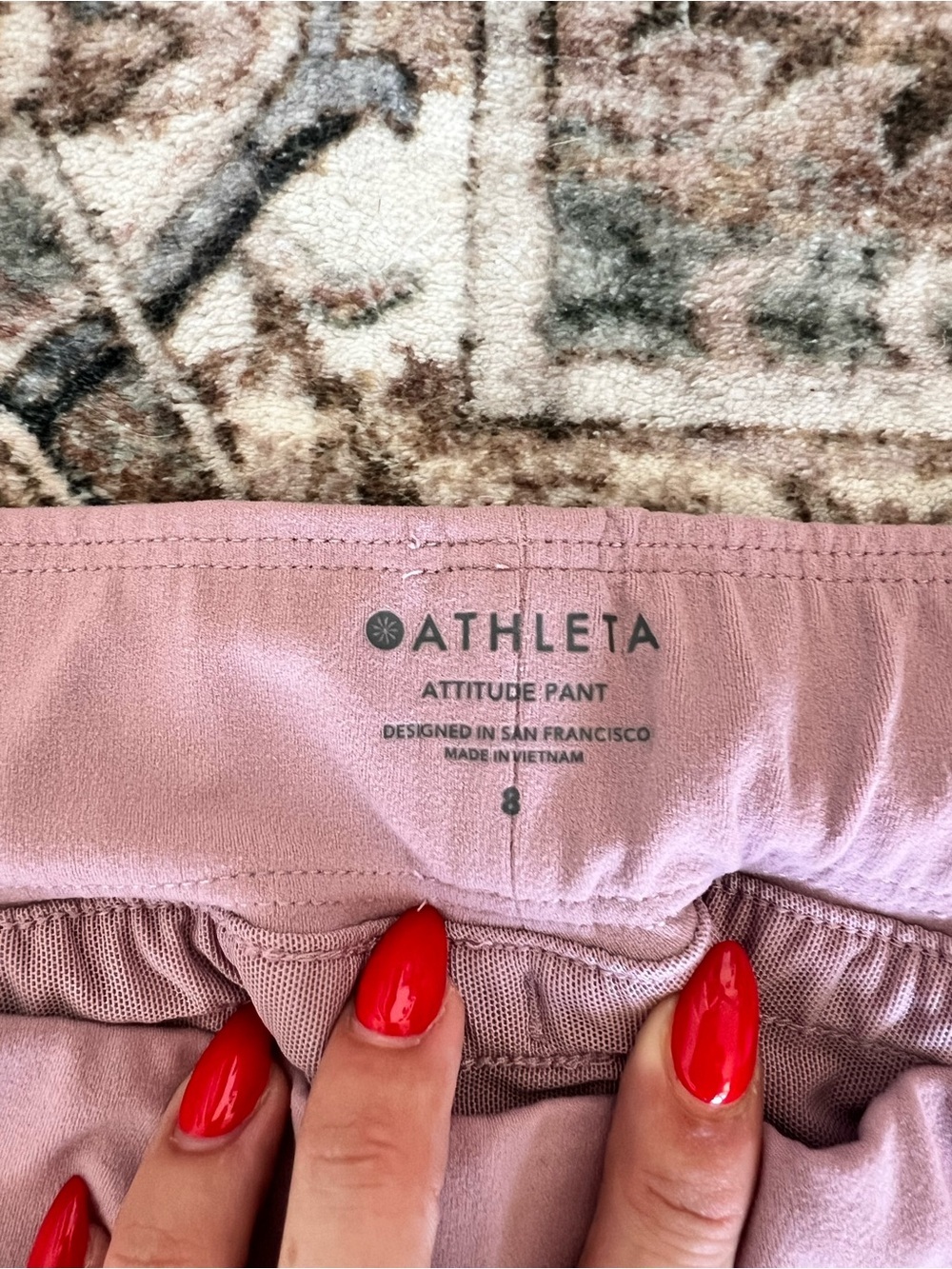 Athleta Attitude Jogger Pant Pink Size 8 - Picture 8 of 10